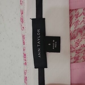 Ann Taylor Pink Houndstooth Pants